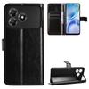 For ZTE Blade A36 PU Leather Case with Strap Crazy Horse Texture Phone Wallet Cover