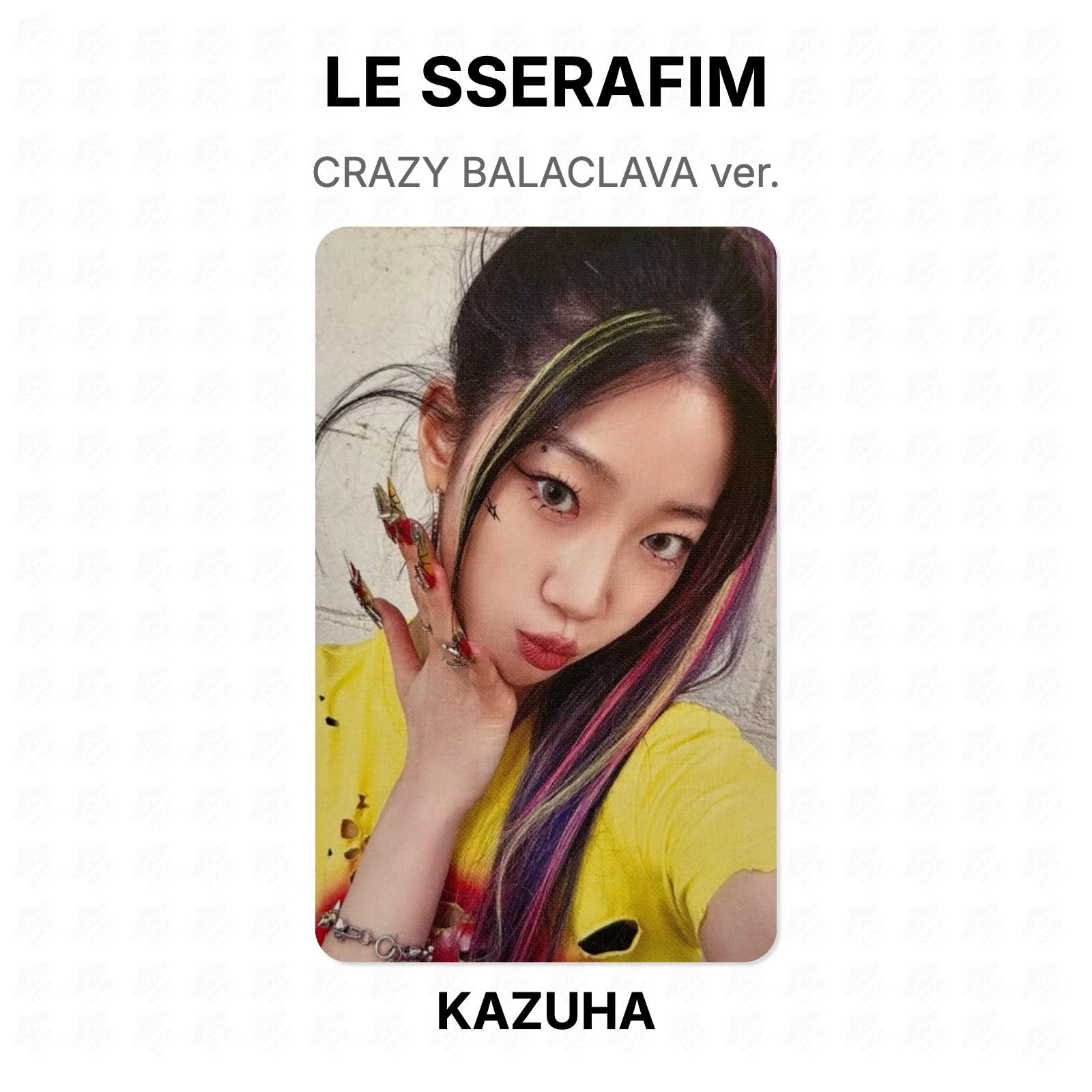 LE SSERAFIM CRAZY BALACLAVA ver. Official Photocard KAZUHA