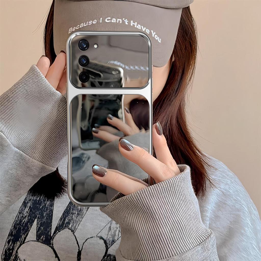 Case for realme C75x,C75 Trending Big Window Cover Mirror Phone Casing