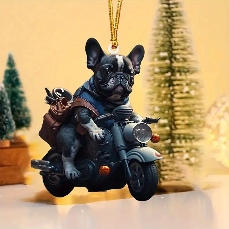 Unique Acrylic Christmas Gift Car Ornament Featuring Adorable Cartoon Design For Interior Decoration