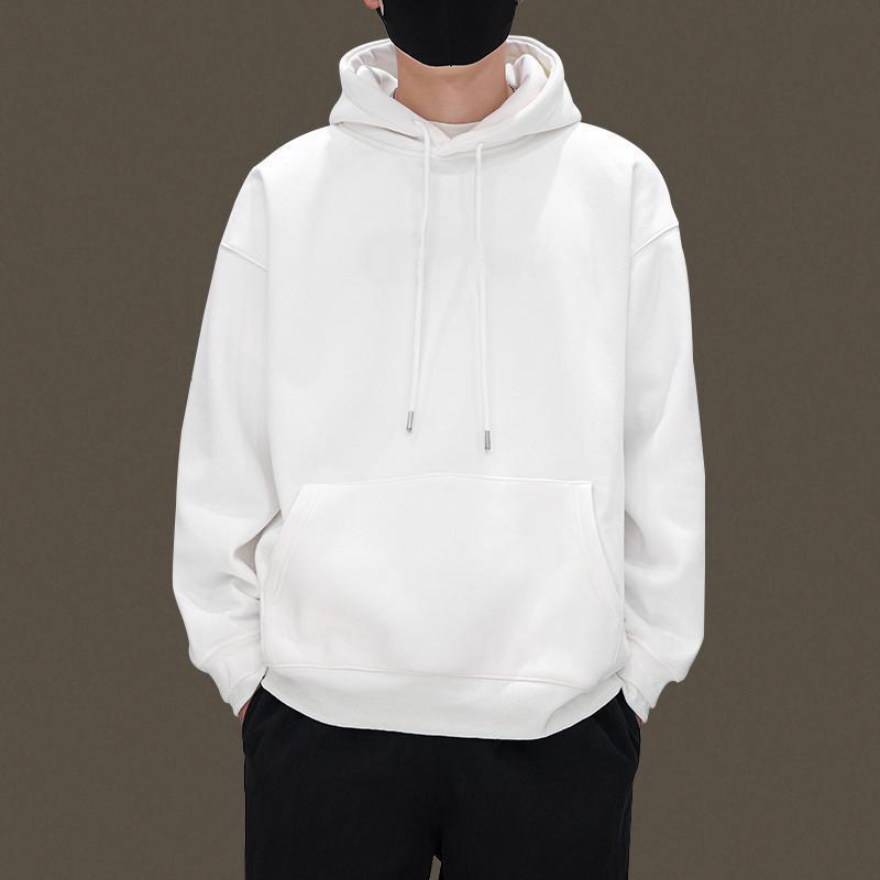 

Men s Korean-Style Heavyweight Plus Velvet Hoodie - Versatile Trendy Autumn/Spring Top S (95-120 Jin)