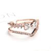 Temperament Simple Design Sense Niche Ring, Fashionable Personality High Sense Diamond Ring Women