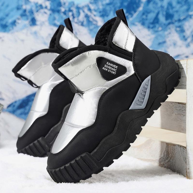 Winter Men's Warm Snow Boots, Anti Slip and Wear-resistant High Top Men's Boots with Plush Waterproof Men's Casual Shoes sneaker