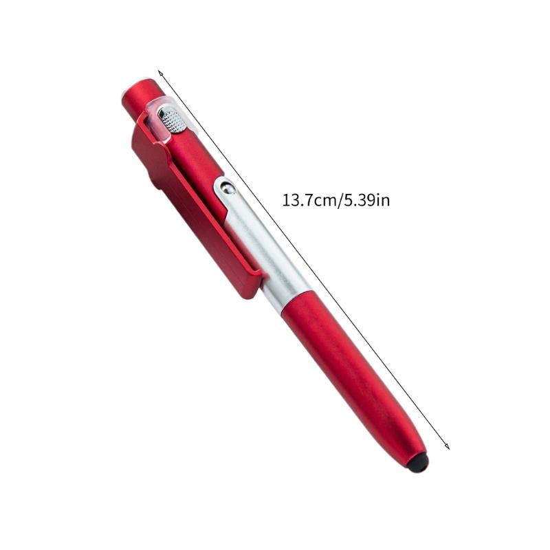 5 Stück Mehrzweck-Kugelschreiber mit Stylus, LED-Licht, faltbarem Handyhalter, Geschäftsgeschenk-Stift für Büropersonal