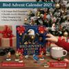 Calendar de Advent Păsări 2025, Calendar de Advent Păsări de Crăciun 24 Zile, Decorațiuni Păsări Plate 2D Acrilice pentru Agățat în Pomul de Crăciun