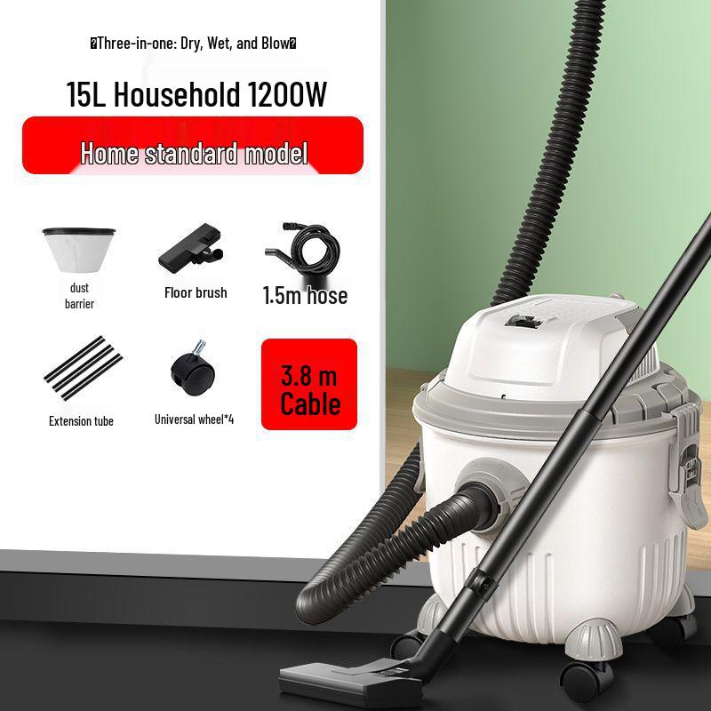 High-Power Wet/Dry Vacuum Cleaner for Home, Workshop, Car Wash, Grout, and Industrial Use