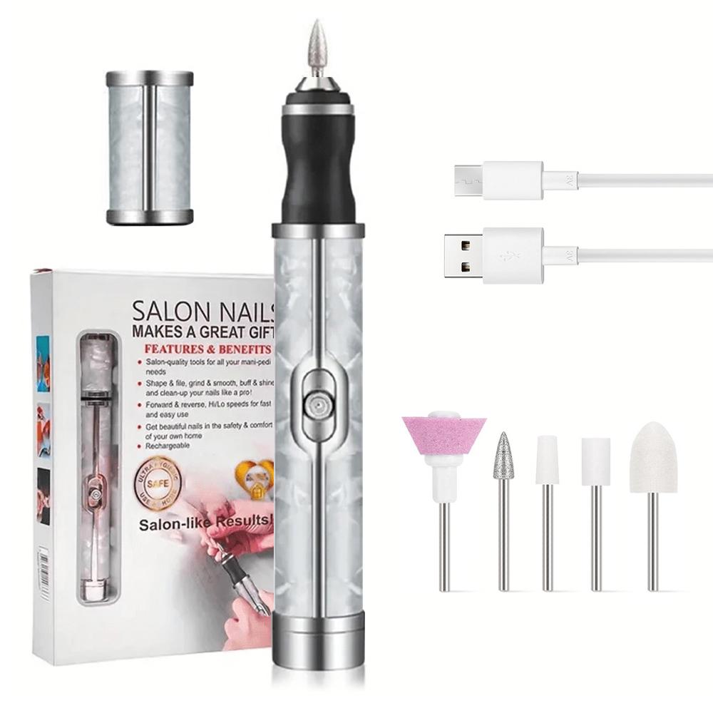 Electric Professional Nail Drill Set Rechargeable Portable Scrub Machine Nail Sharpening Home Professional Salon Nail Art Set