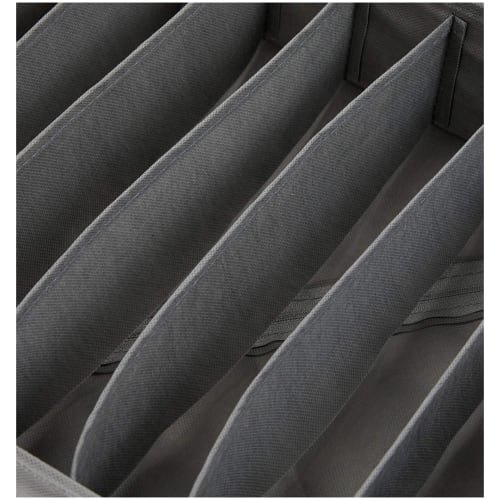 Basic Storage Boxes and Drawer Organizers, Gray, for Dressers and Underwear, Set of 4