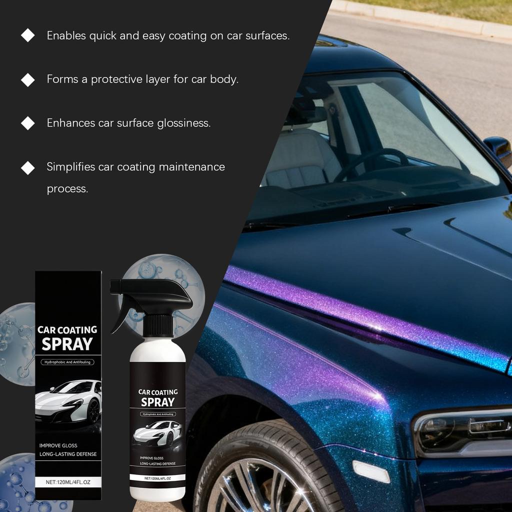 Car Coating Spray: Automotive Exterior Coating, Paint Surface Restoration, Gloss Enhancement, Cleaning And Maintenance Spray 100ML