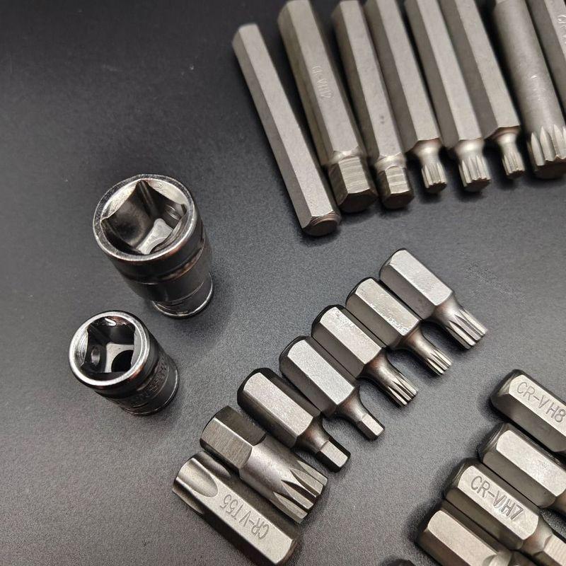 40Pcs 40-Piece Set Hexagonal Wrench Set Extended Screwdriver Combination Tool Socket Bit Kits with Storage Box High Quality