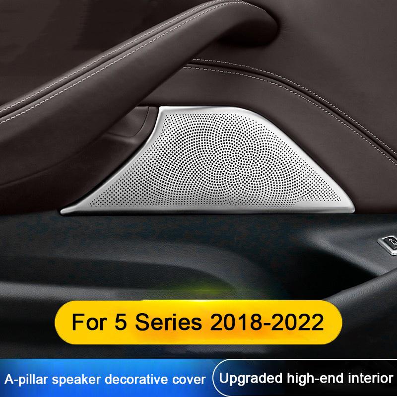 För BMW 5-serie G31 G30 2018 , Bilens dörrhögtalare dekorationsskydd A-stolpens hornskydd Interiörtillbehör