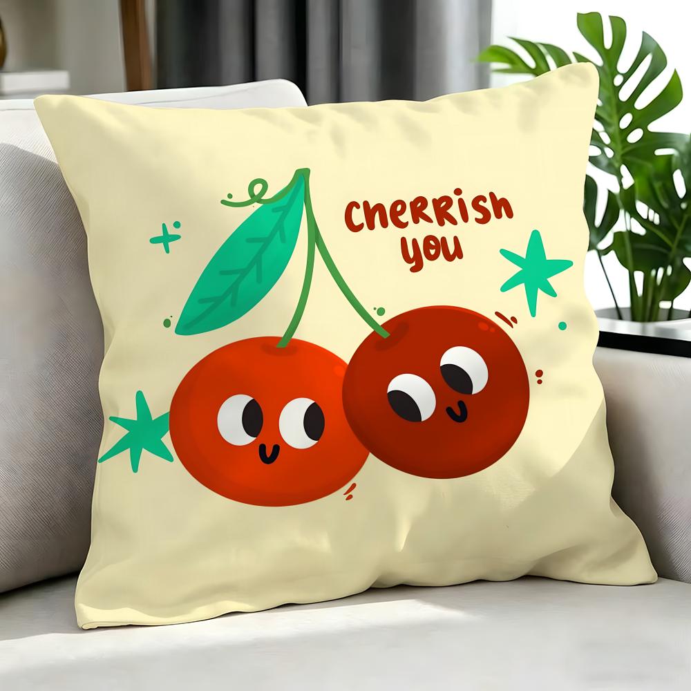 CCute Anthropomorphic Tomato Cherry Cushion Cover Cushion Cover Set Pcs X X X Pillowcase Decorative Sofa Home Decor
