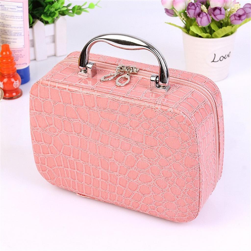 Cosmetic Bag PU Material Makeup Organizer Beautician Bag Leather Travel Handbag For Beauty Storage Makeup Collection Travel