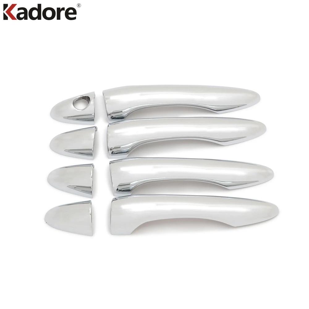 Door Handle Cover Trim For Jeep Compass 2017 2018    ABS Chrome Side Door Handle Catch Cap Overlay Car Accessories Chrome With 1 Hole