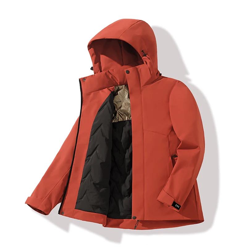 Unisex Winter Warm Waterproof Cotton Jacket Hiking Climbing Trekking Skiing Rain Coat Men Windproof Fleece Windbreaker Coat