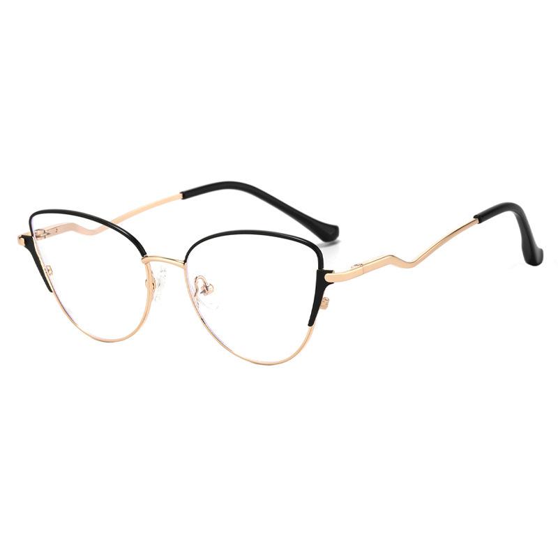 Cat-Eye Photochromic Glasses: Anti-Blue Light Metal Frame, Internet Celebrity Style