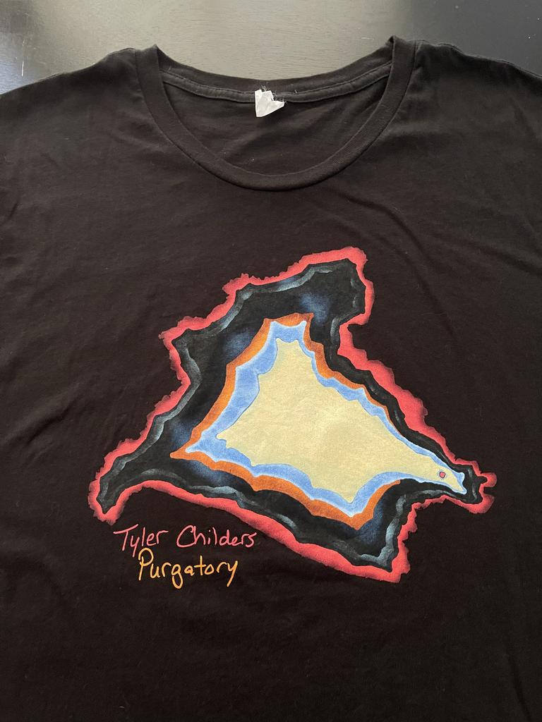 Unisex Cotton Short Sleeve Tyler Childers Purgatory Album T-shirt, Black, Size: 2XL XXL
