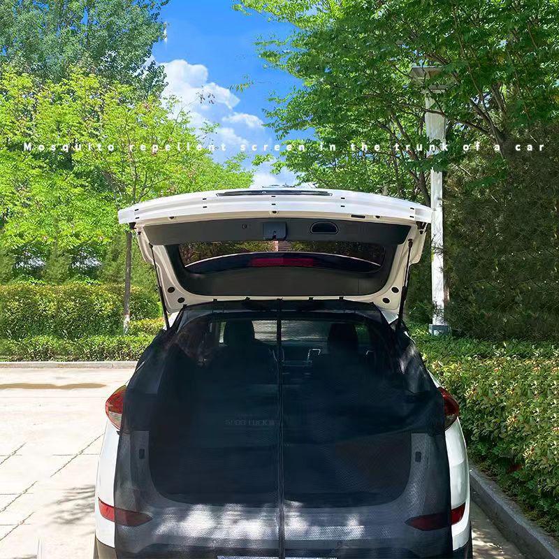 Moskitonetz für die Heckklappe des Autos: Selbstfahrender, Insektenschutz-Netzbeutel für Camping im Freien – Atmungsaktive Kofferraumabdeckung