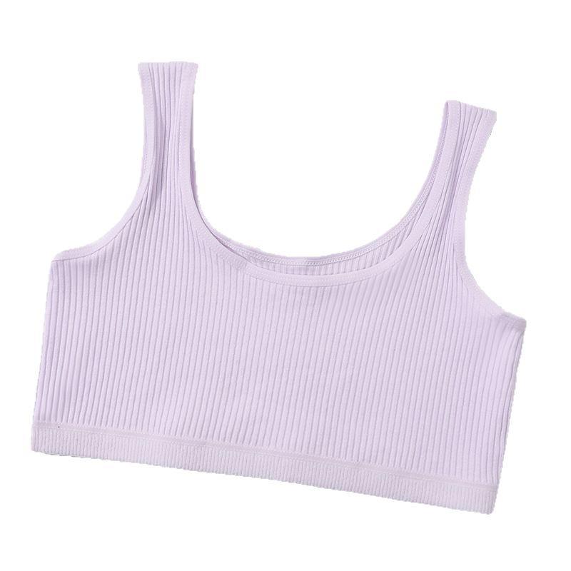 Teenager Mädchen Einfarbig Baumwolle Bralette Tanktop - Pubertät Trainings-BH
