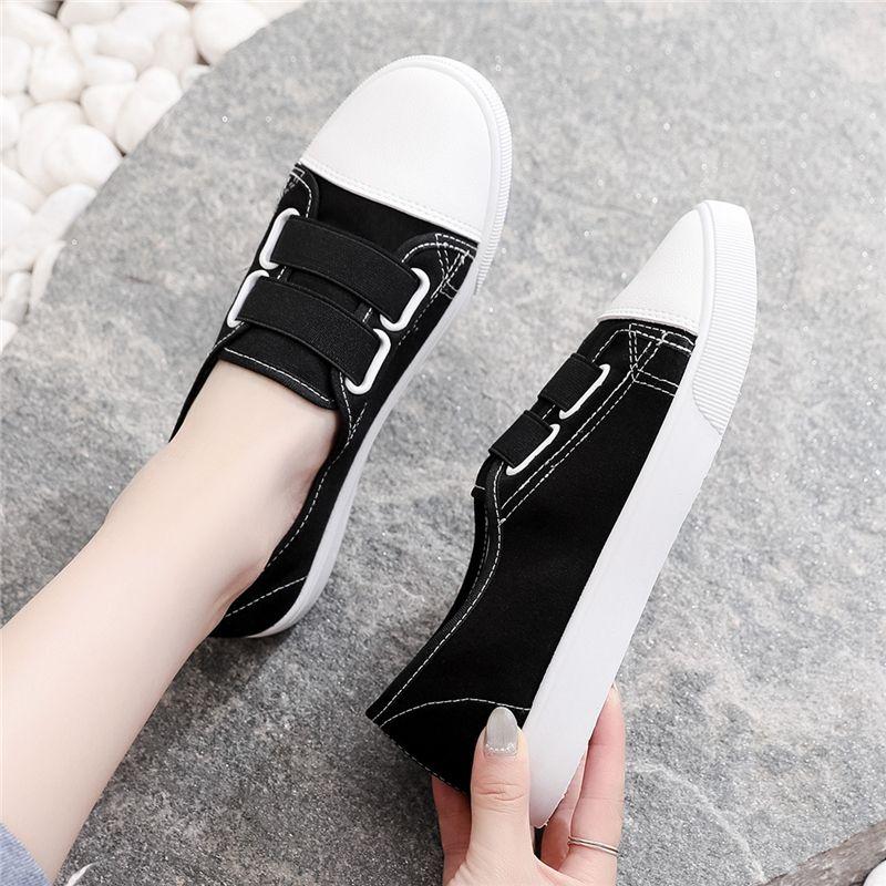 Slip On Canvas Shoes for Women Whit Summer Woman Footwear Flat New In Fashion 2025 Designer Luxury Trends Cheap Light Korean Y2k