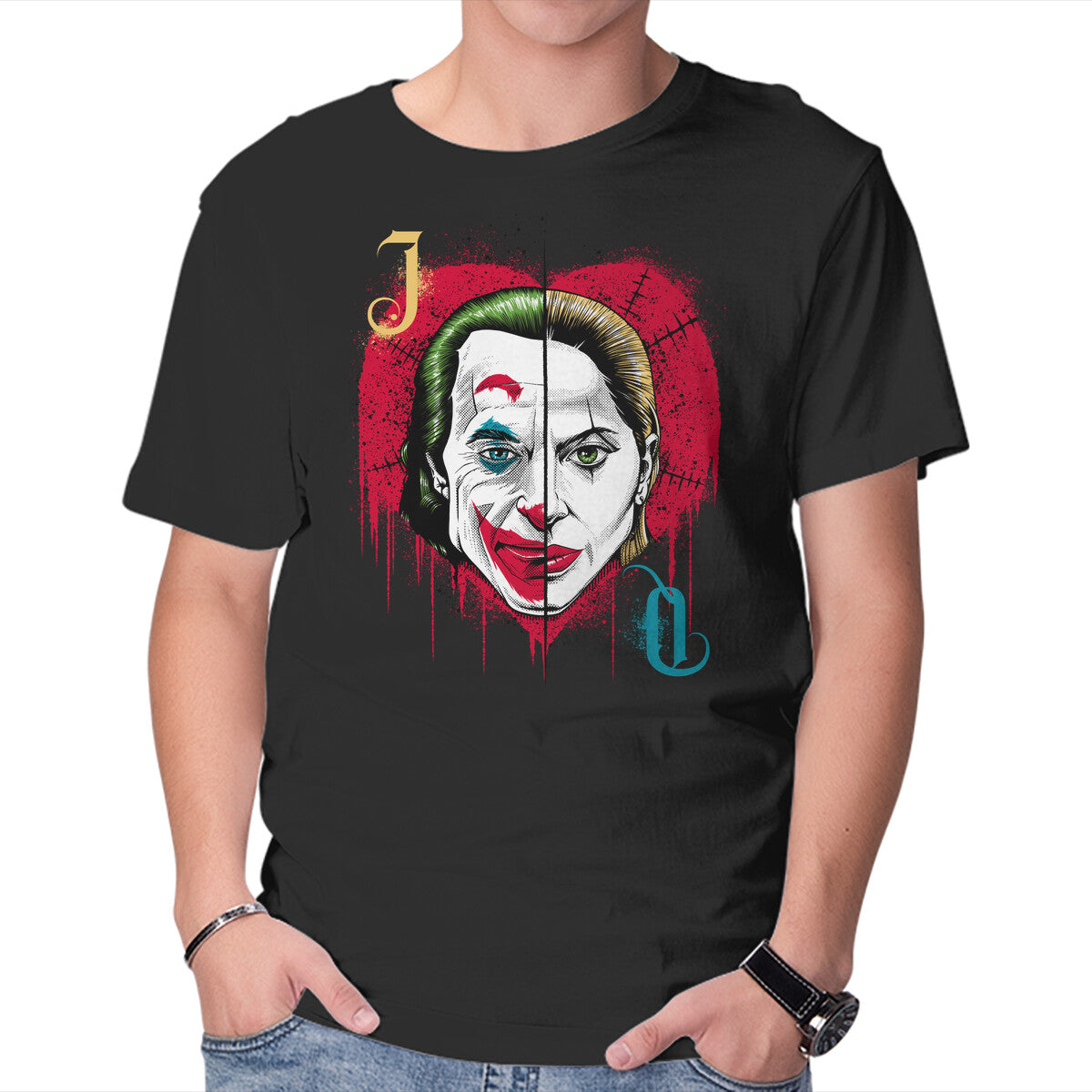 Unisex Crew Neck T-Shirt Crazy Love Graphic Short Sleeve Casual Tee XXXL