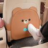 1pc Cute Bear Car Anti-Kick Pad, Faux Leather, Multifunctional Seat Back Protector. Dirt-resistant, easy to clean & install, fits most vehicles.