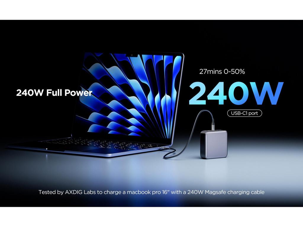 240W Multi-Port USB GaN Charger with PD3.1 and 140W Single-Port Charging