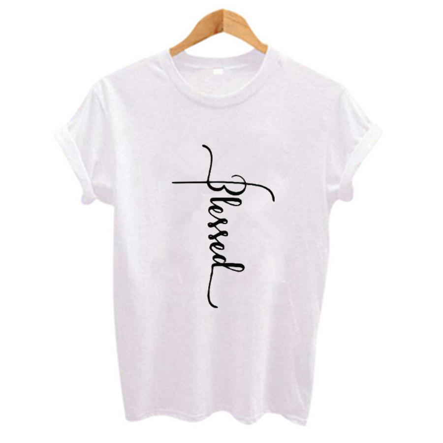 Women Simple Fashion Letter Print Women T Shirt Summer Casual T-Shirts Ladies Round Neck Tops Female Tumblr Graphic T-Shirt