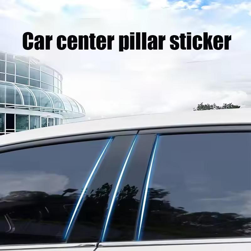 For BMW 5 Series E60 E61 2004-2010 2005 2006 2007 Window Trim Covers Center Film Column B C Pillar Posts Sticker Car Accessories