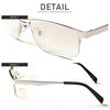 [Ragstyle] Square Mirror Sunglasses for Men and Women, Square Mirror Lens, UV Protection, Silver x Brown