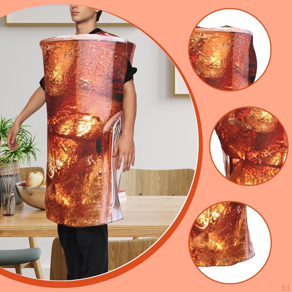 Cola Costume Unique Reusable Drink for Role Play Masquerade Themed Party