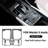 Carbon Fiber Car Gear Shifter Knob Multimedia Panel Trim Frame Decoration Sticker For Mazda 3 Axela 2014-2017 Interior Parts