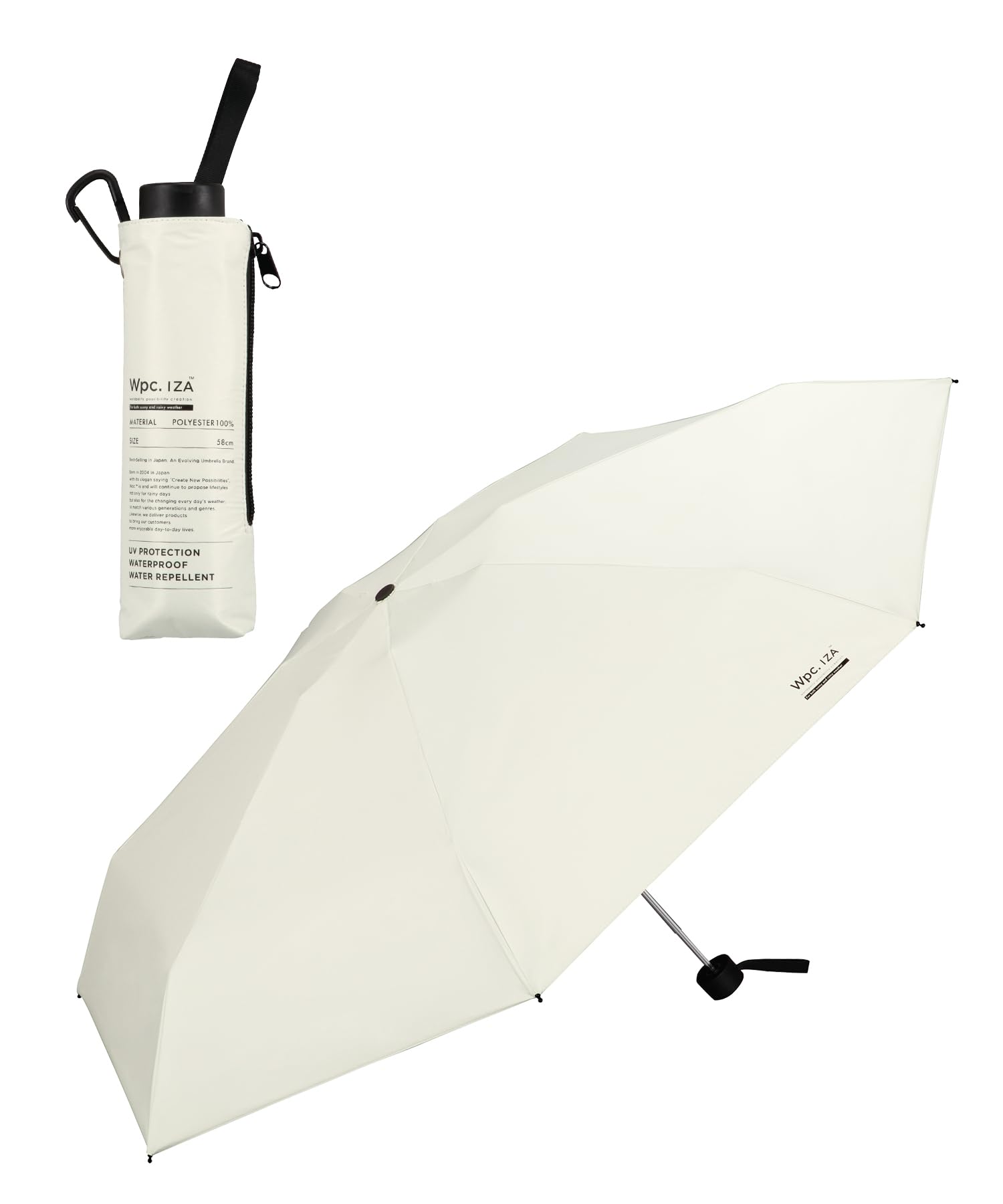 

Зонт IZA для солнечных и дождливых дней, большой, когда выключен. Блокирует УФ-излучение, UPF подходит как для солнечных, так и для дождливых дней. Складной зонт IZA 58 см