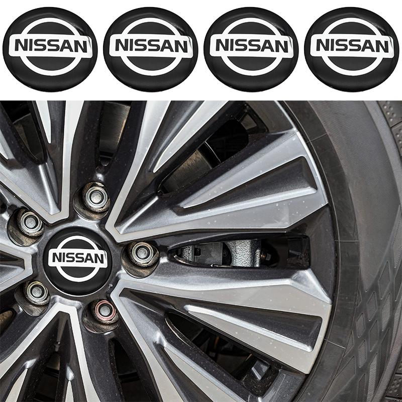 4pcs 56mm 60mm Nissan Logo 3D Car Emblem Wheel Center Hub Cap Auto Rim Refit Dust-proof Badge Covers Sticker Styling Accessories