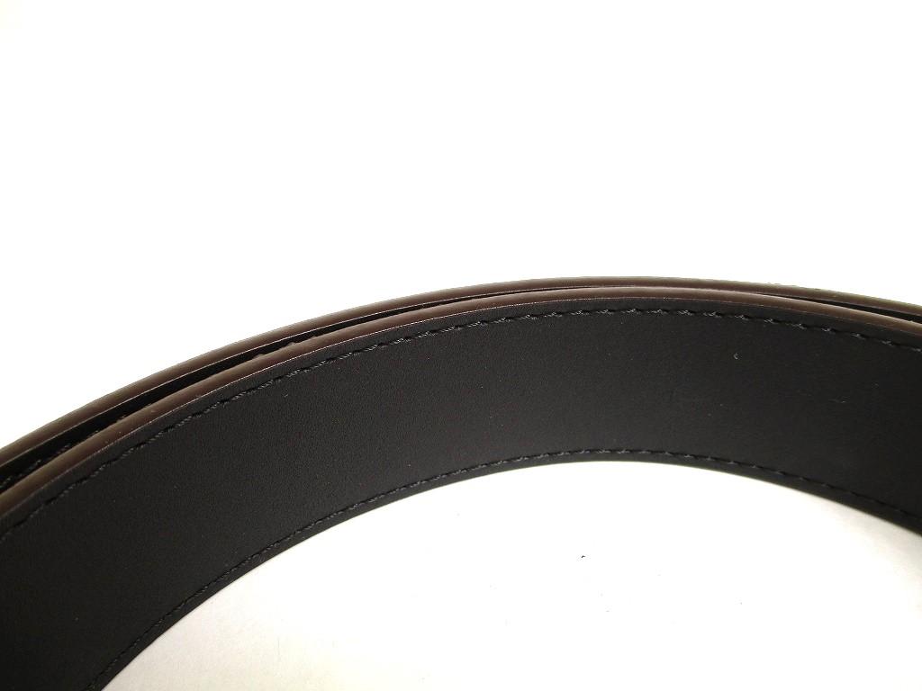 Authentischer LOUIS VUITTON Damier Braun Gold Schnalle Gürtel Taillenweite 75-85cm S #9812 Generalüberholt