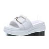 Summer New Slippers Women's Versatile Leather Thick Soles Increase Height Casual Wear Women's Shoes Non-slip