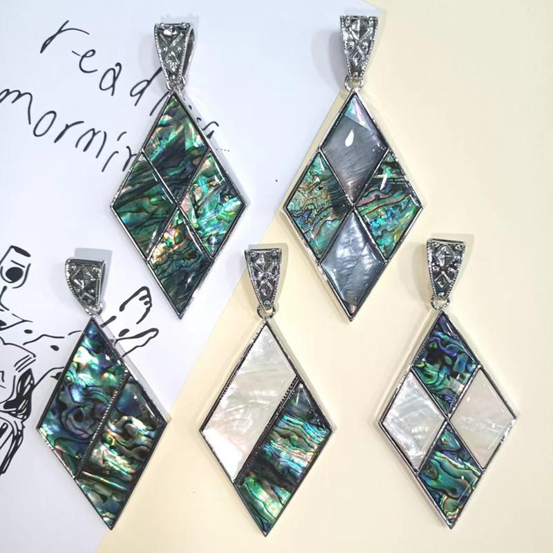 Geometric Shell Pendant Necklace Jewelry Making Accessory For Diy Crafts