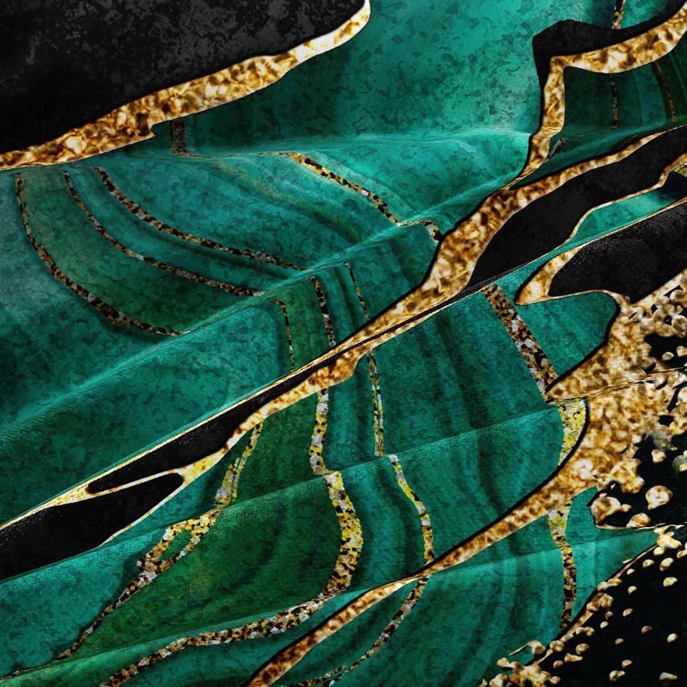 Black And Green Marble Bedding Digital Printing Three-Piece Set Nordic Luxury Design Home Textiles