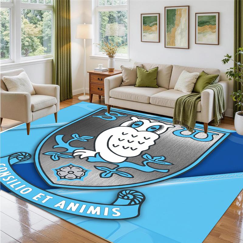 Sheffield Wednesday Design Crystal Velvet Rug Soft Decorative Mat for Bedroom Entrance