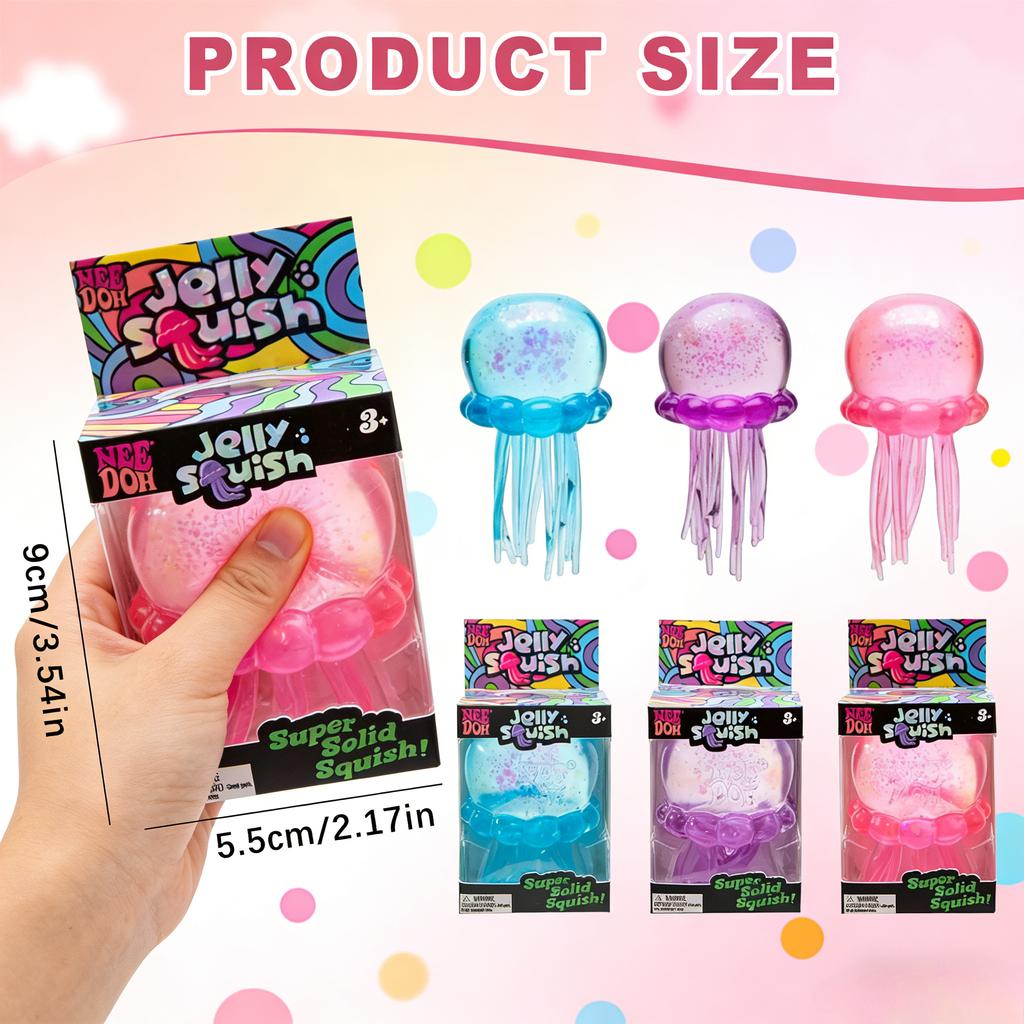 Hot Ellyfish Squish Squeeze Toy, Stress Relief Fidget For Home & Beach, Water Play Toy For Kids