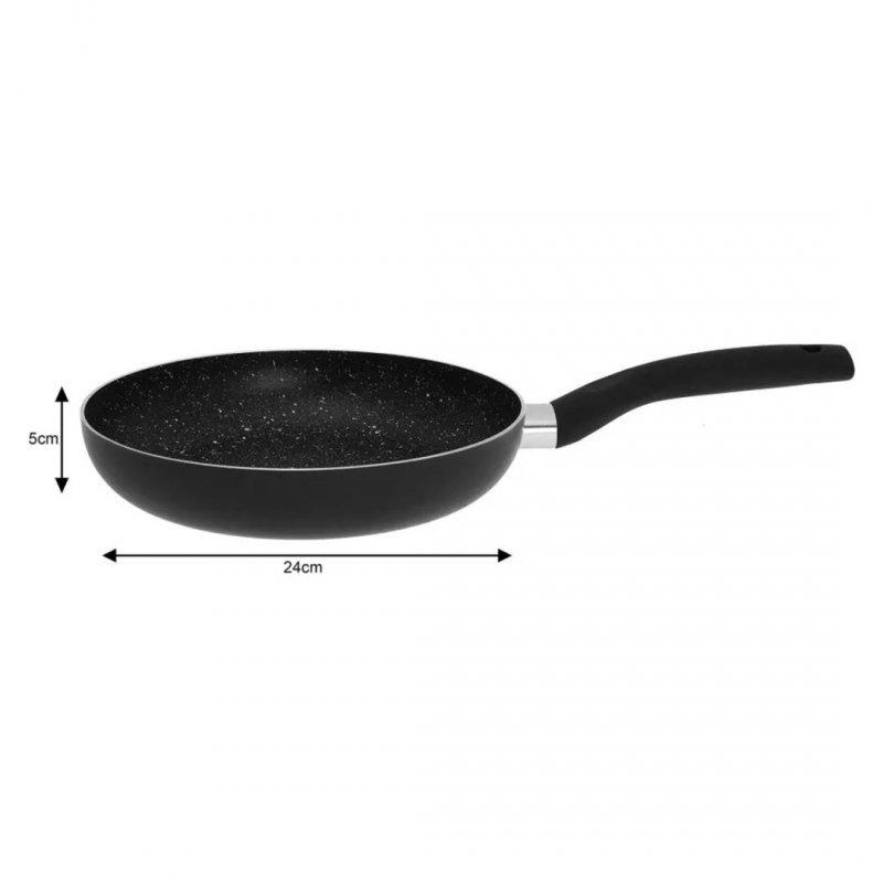 Patelnia Z Powłoką Marmurową Kinghoff Marmo 24Cm Kh-3981