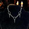 Punk Gothic O-Shaped Ring Necklace: Cross-Border E-commerce Exquisite Jewelry