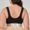 High Impact Front-closure Supportive Wireless Workout Bra Sexy Bra Plus Size Underwear Wire-free Vest Style XL-4XL