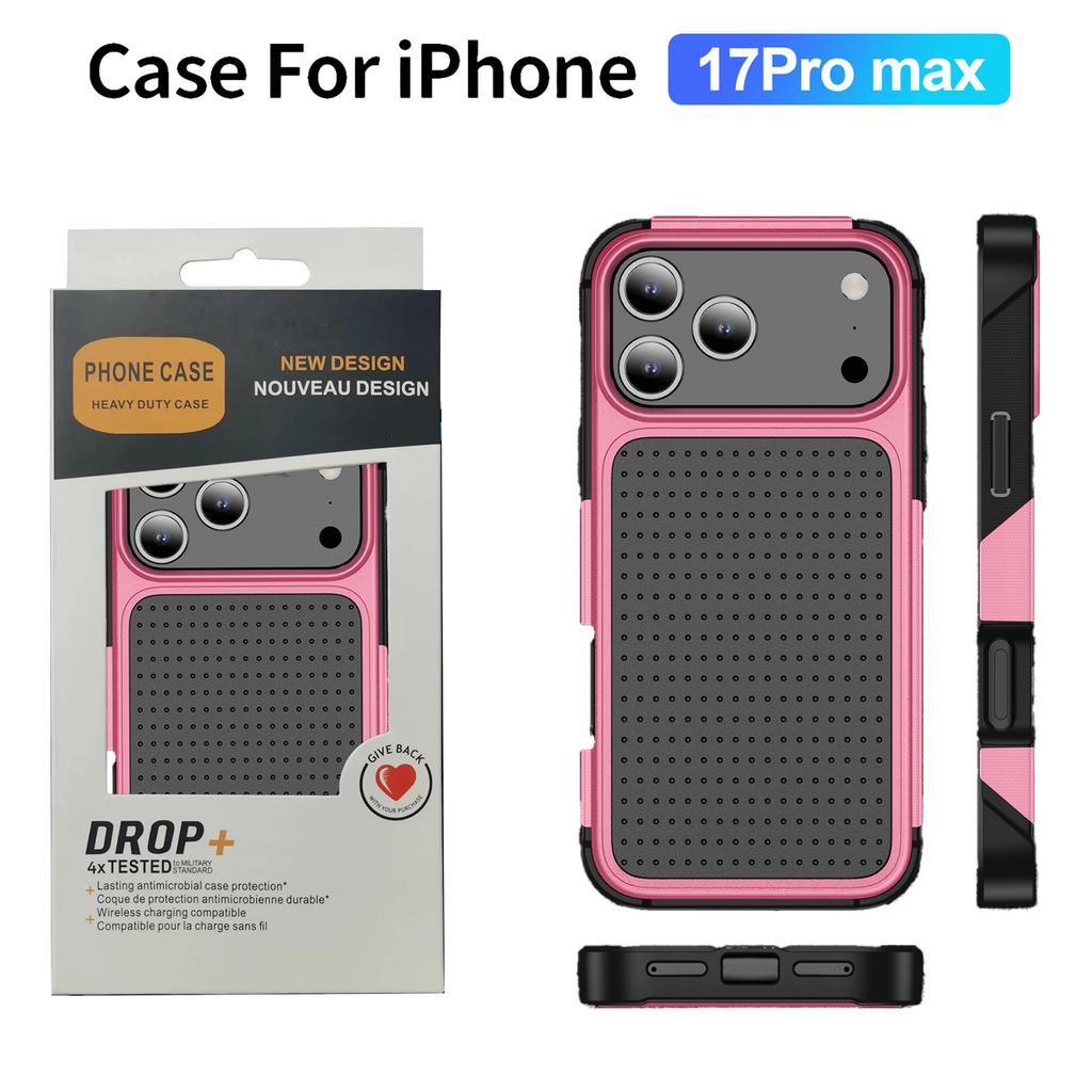 Military Rugged Anti-Drop Protect Phone Case For IPhone Air 17 16 15 14 Plus 13 12 11 Pro Max Air Hole OTT Armor Box Back Cover