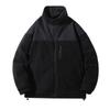 Men's Brushed Heather Fleece Jacket  Midweight Zip Up Jacket with Fleece Exterior and Sherpa Bonded Interior