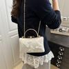 Elegant Butterfly Women Square Shoulder Bags Solid Color Ladies Chain Crossbody Bag Chinese Style Female Dinner Handbags Purse