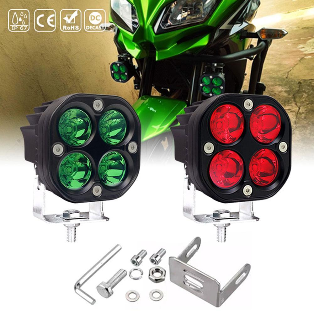 New Motorcycle Led Spotlights Yellow Car Off-road Vehicle Modified Roof Working Light 3 Inches 40W Small Square Light