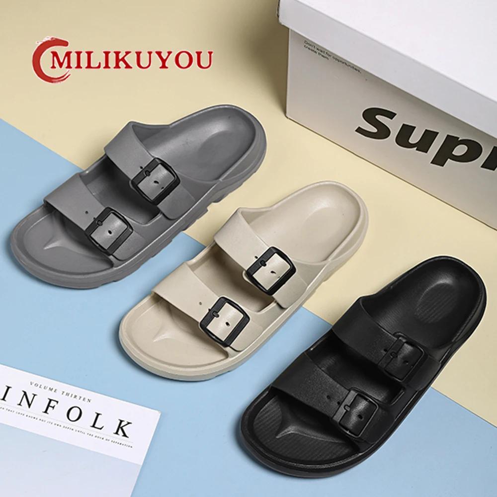 Men's Sandals Brand Men Beach Slippers Summer EVA Soft Lightweight Men's Shoes Outdoor Casual Shoes Men Slides Male Flip-flops