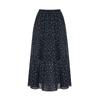 Sally Flower Pattern Chiffon Elastic Long Skirt_I6A-Csk028