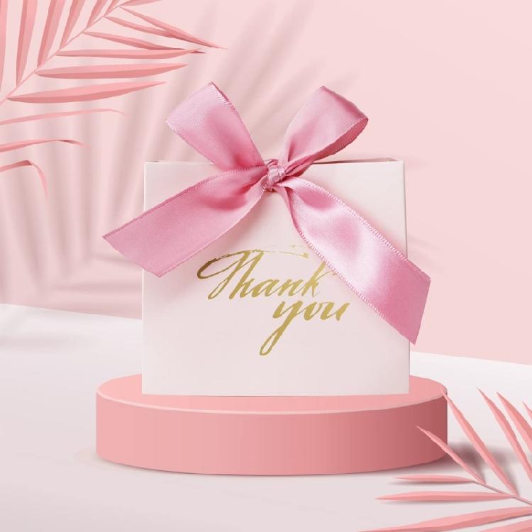 Festival European Style Paper Candy Box With Gold Embellishments Paper Candy Container for Parties and Ceremonies